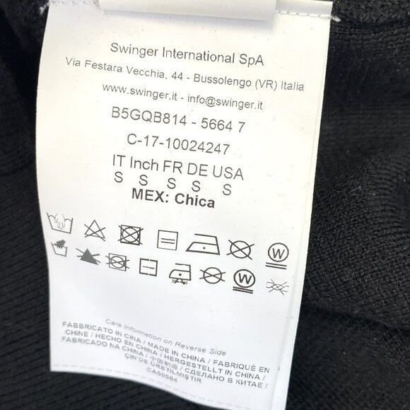 Vintage Versace Jeans Sweater Mens US Small Black 1/4 Zip Pullover Y2K 90's - Picture 7 of 7